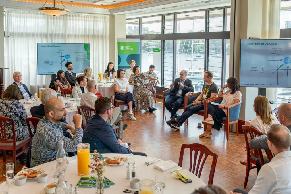 Wide shot of Royal Sydney Yacht Squadron venue during CitySwitch networking breakfast