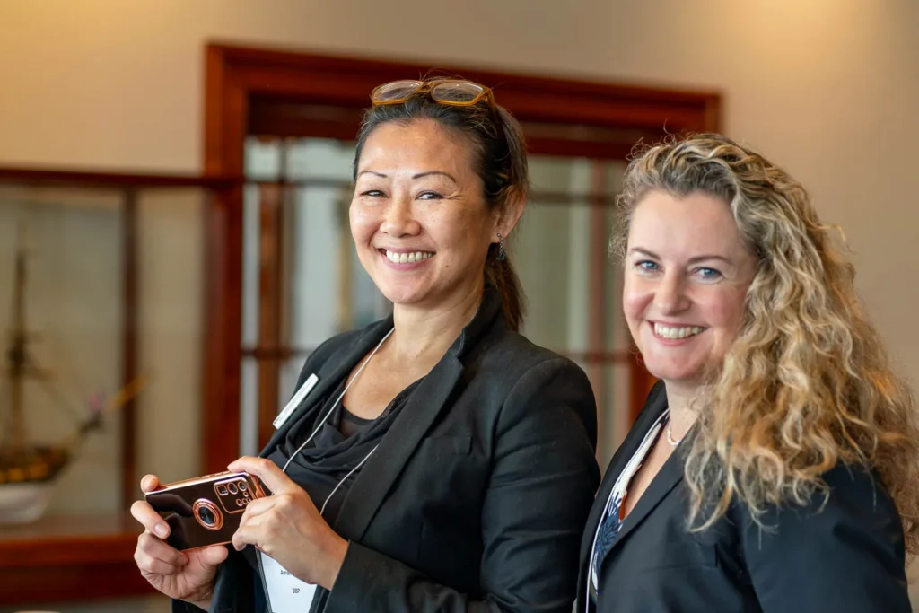 Smiling attendees at the CitySwitch event