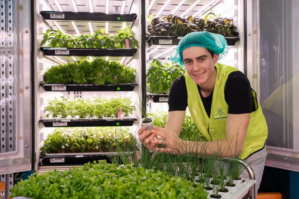 Marketing content photography of InvertiGro vertical farming in Sydney