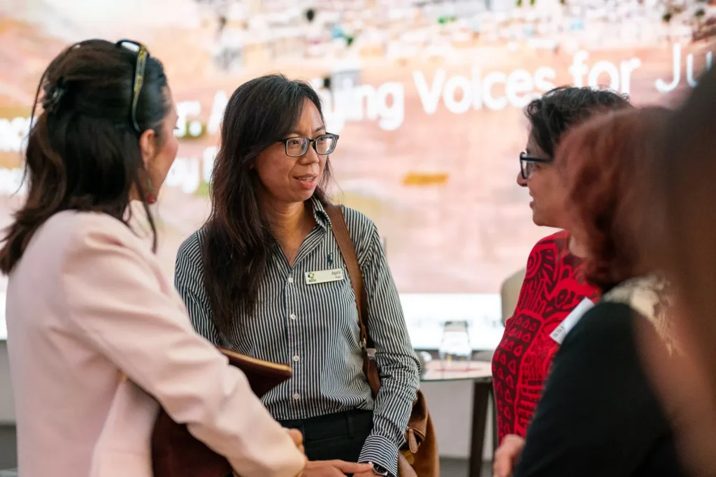 Guests in conversation during networking at the conference in Parramatta