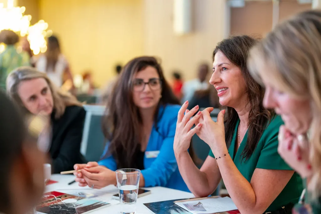 Guest speaking during a roundtable discussion at the Silence to Power event