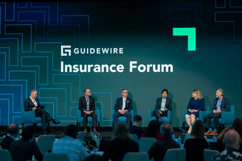 Panel discussion on stage at Guidewire Insurance Forum Sydney 2023