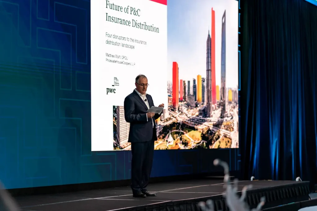 Speaker presenting during Guidewire Insurance Forum Sydney 2023