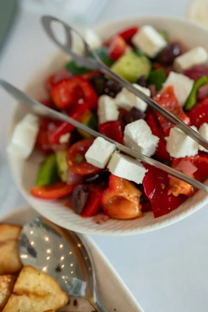Fresh salad served at the Michael Morgan OAM lunch at Deckhouse Woolwich