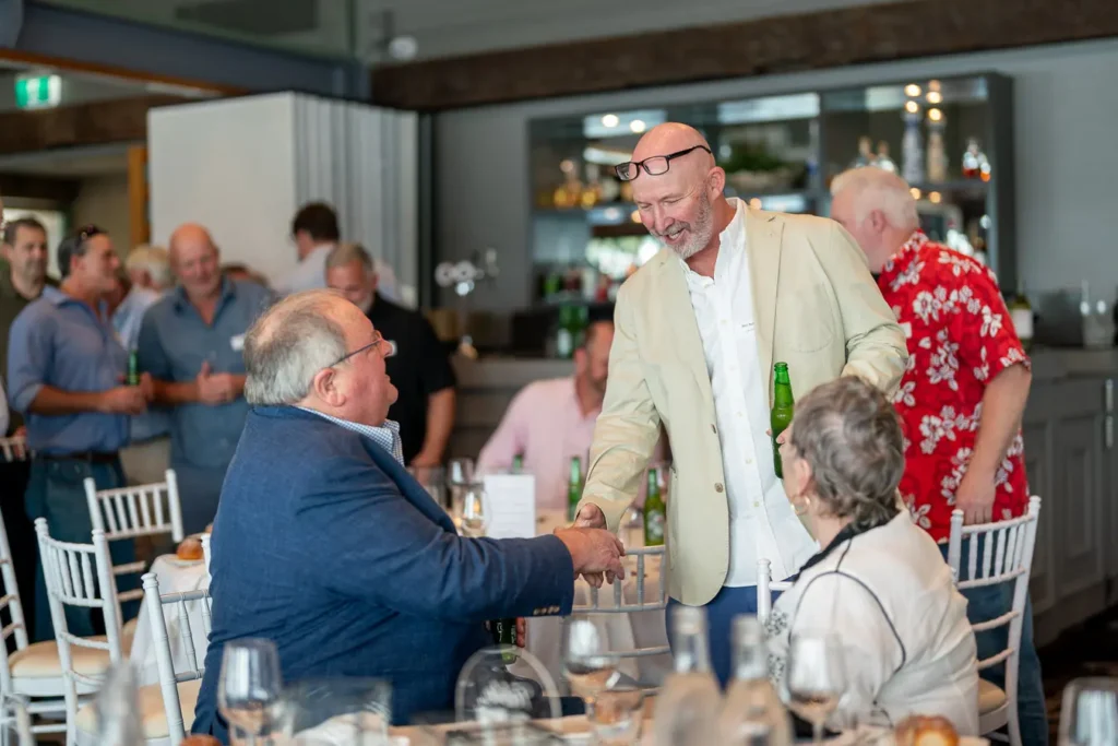 Guests seated inside Deckhouse Woolwich during the Michael Morgan OAM lunch