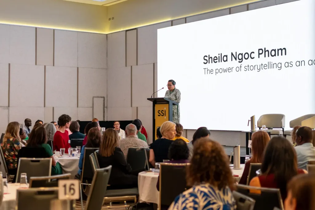 Sheila Ngoc Pham speaking at the Silence to Power conference at PARKROYAL Parramatta