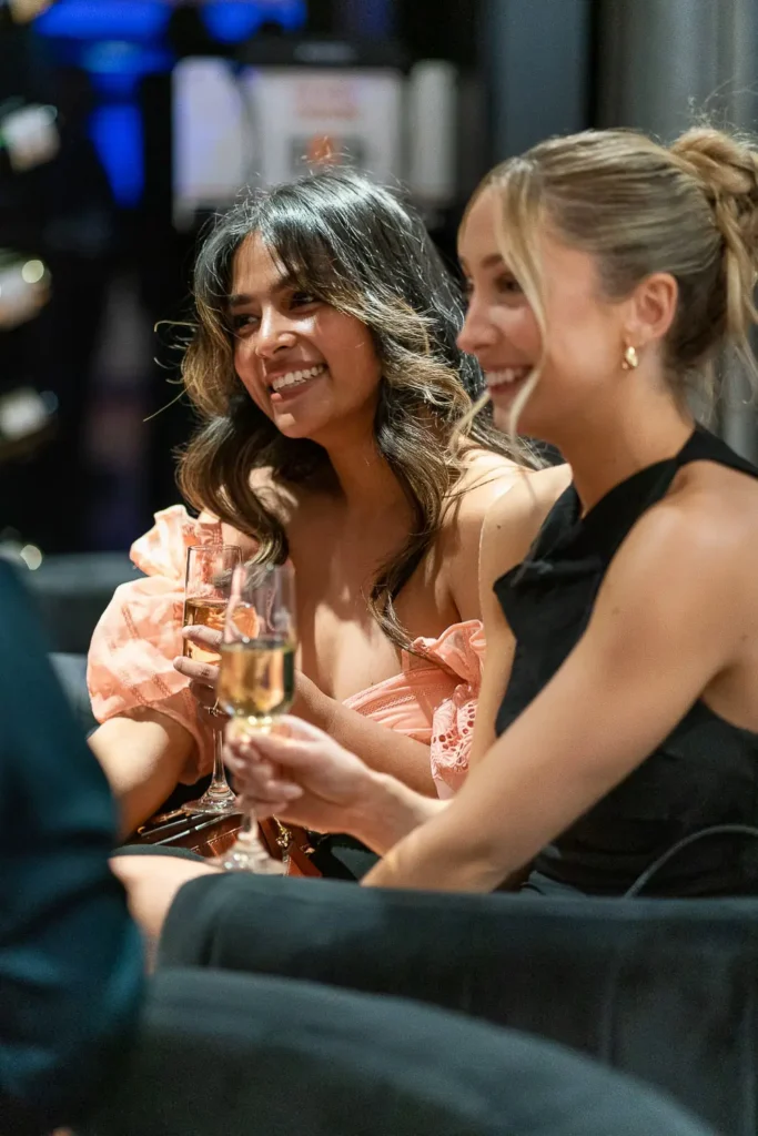 Australian Web Awards winners celebrating at the AWA media wall