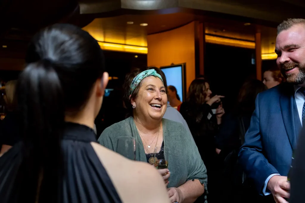 Guests enjoying the Australasian Reporting Awards black-tie dinner at Shangri-La Sydney