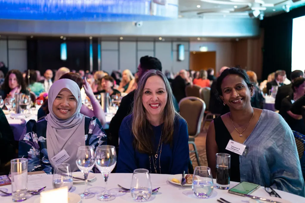 Guests seated at tables during the Australasian Reporting Awards black-tie dinner