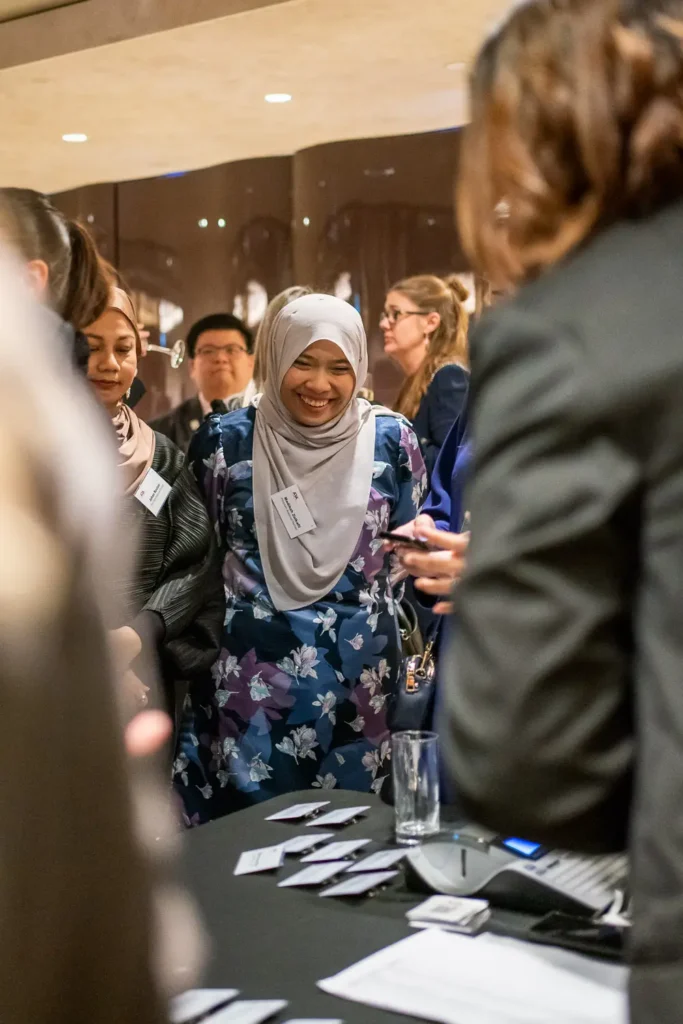 Guests networking during the Australasian Reporting Awards black-tie dinner in Sydney