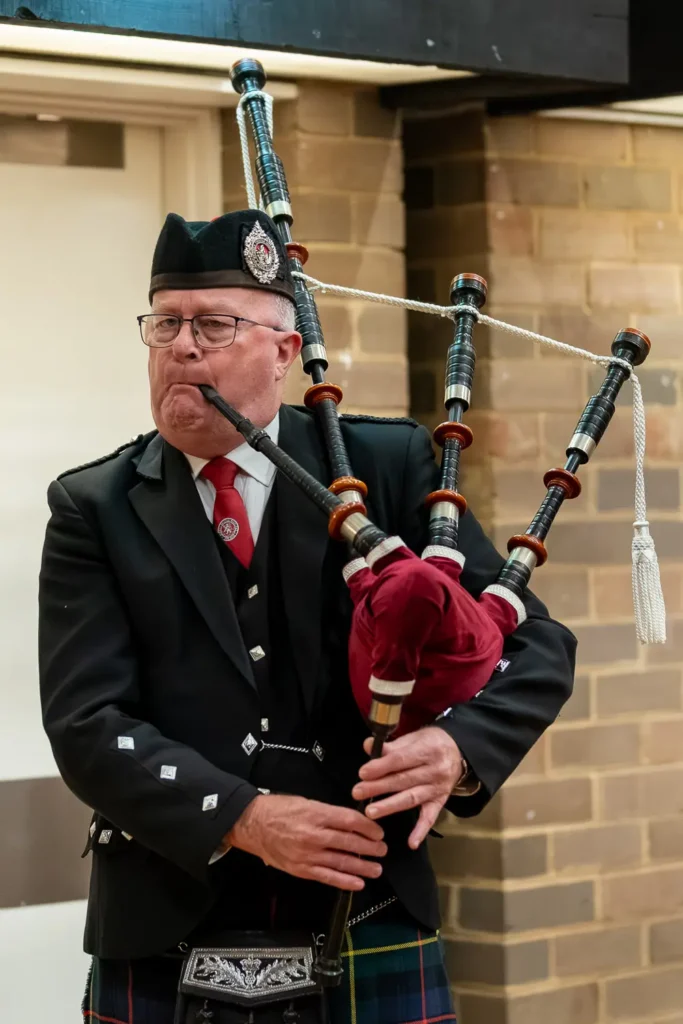 Bagpiper performing during the Hunters Hill ANZAC Memorial Service