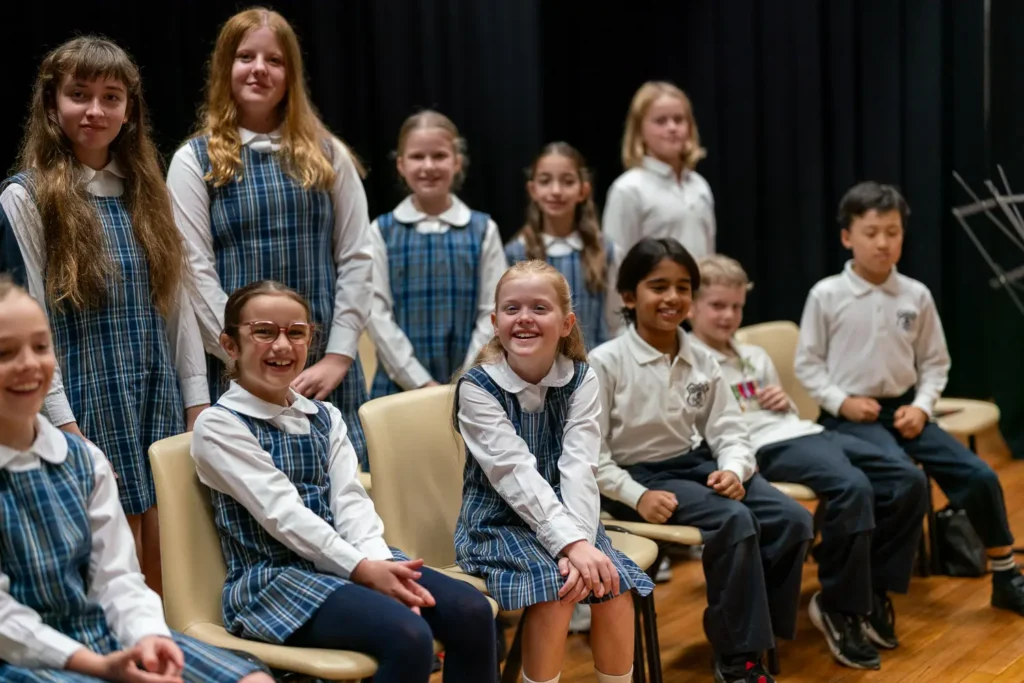 School children attending the Hunters Hill ANZAC Memorial Service