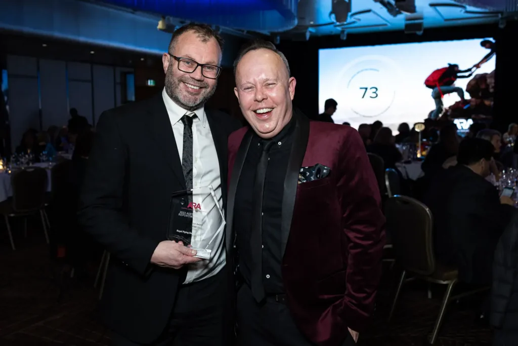 Royal Flying Doctor Service representatives celebrating at the Australasian Reporting Awards gala