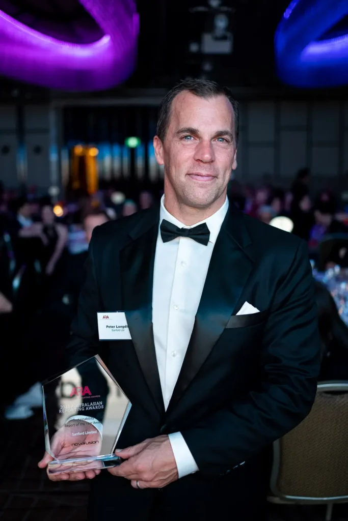 Sustainability Report of the Year winner portrait at the Australasian Reporting Awards
