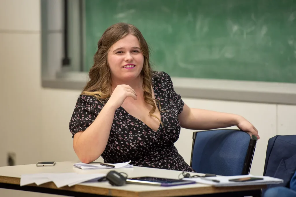 Debate participant during the Socialism vs Capitalism event at the University of Sydney