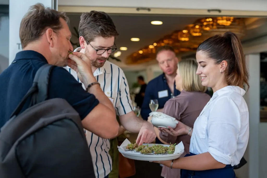Canapés served to guests at the SHIFT Soirée in Rose Bay