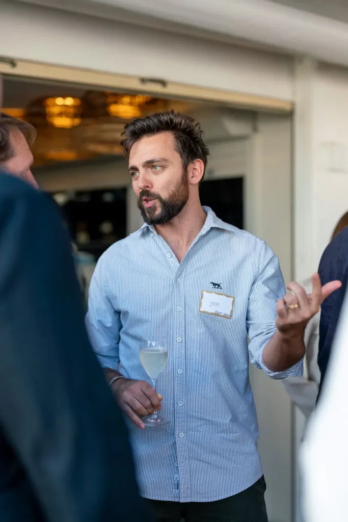 Candid networking moment at the SHIFT Soirée in Rose Bay