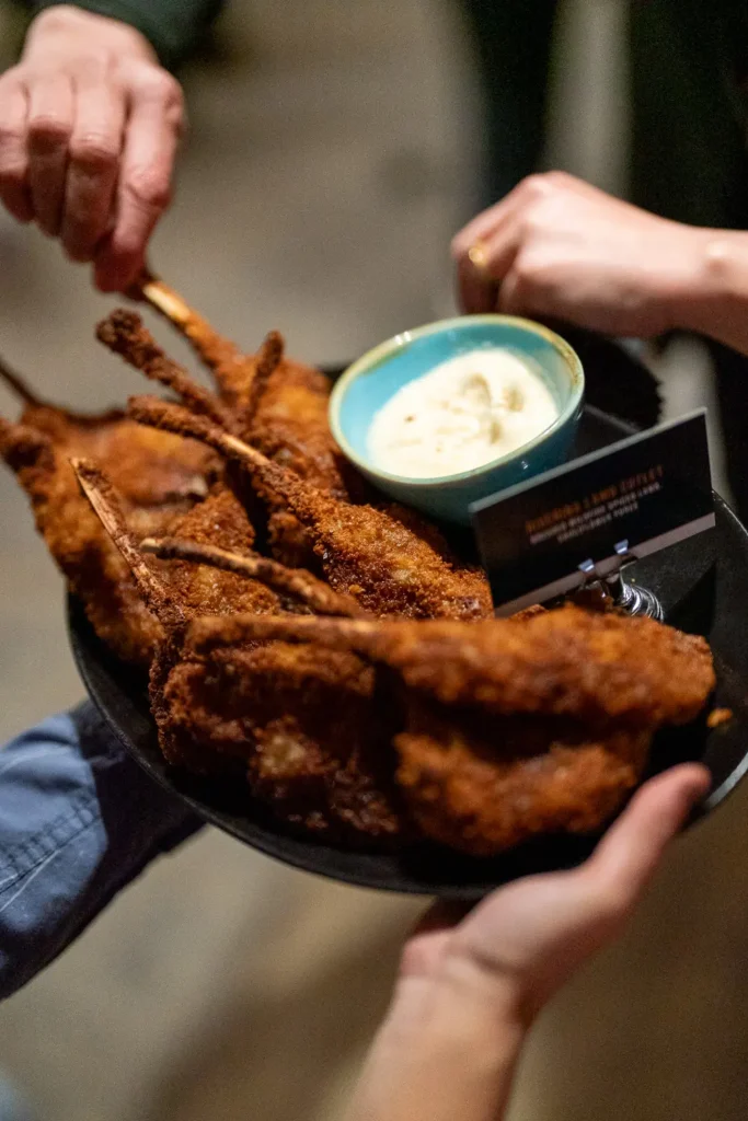 Tray of finger food being served at a Sydney corporate event