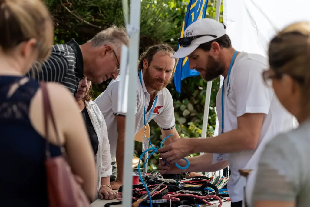 Sailing equipment demonstration captured by an expo photographer in Sydney