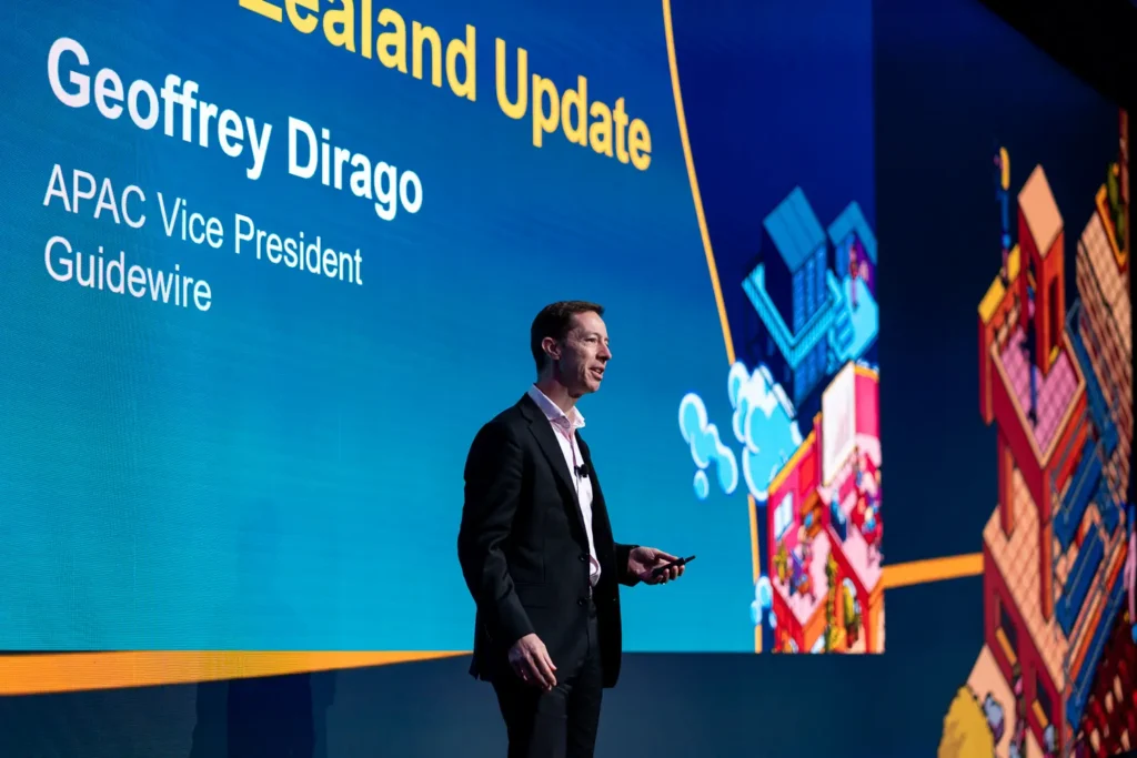 Geoffrey Dirago presenting at Guidewire Insurance Forum Sydney 2024