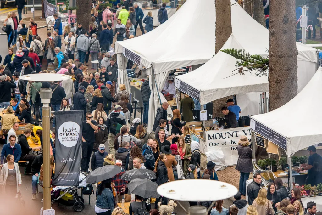 Taste of Manly food and wine festival filled with locals and visitors